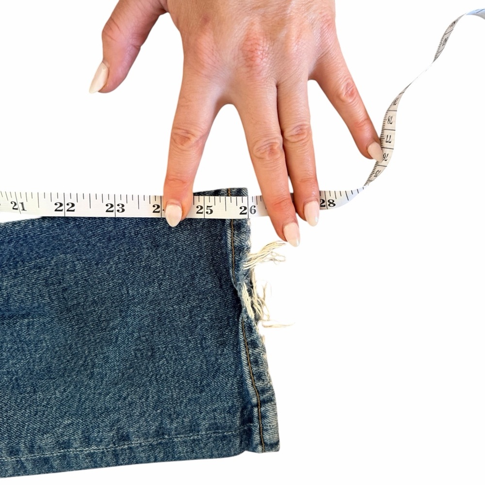 AGOLDE Riley High Rise Straight Crop‎ Jeans Medium Blue Wash Size 26 - Picture 8 of 8